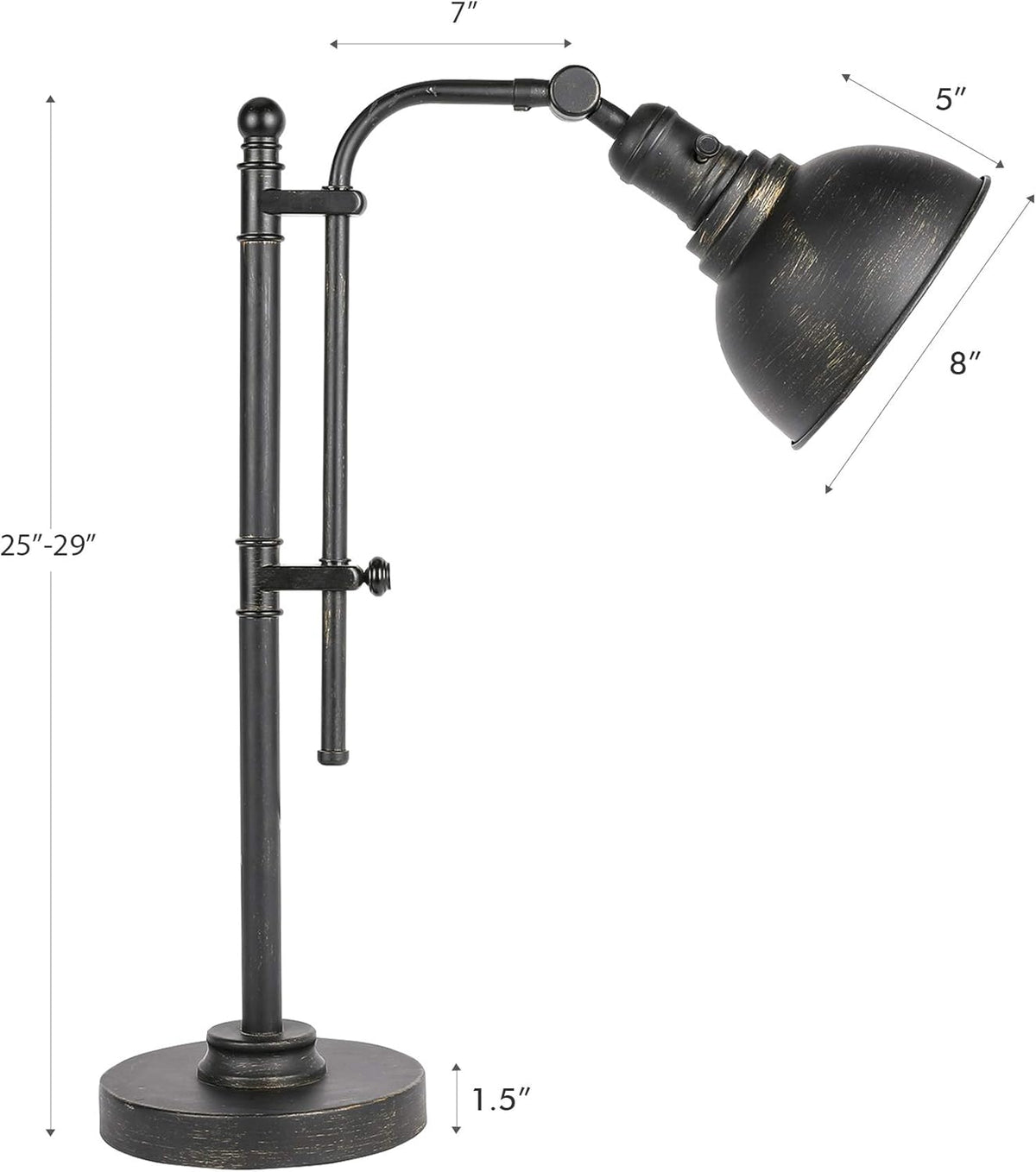 Black Adjustable Metal Desk Lamp A98707