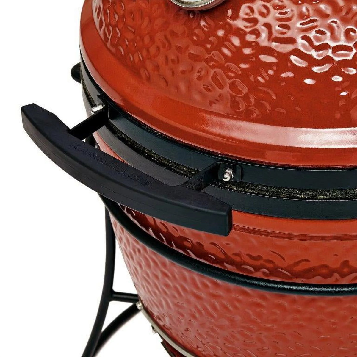 13.5 in. Portable Charcoal Grill in Red with Cast Iron Cart E2037