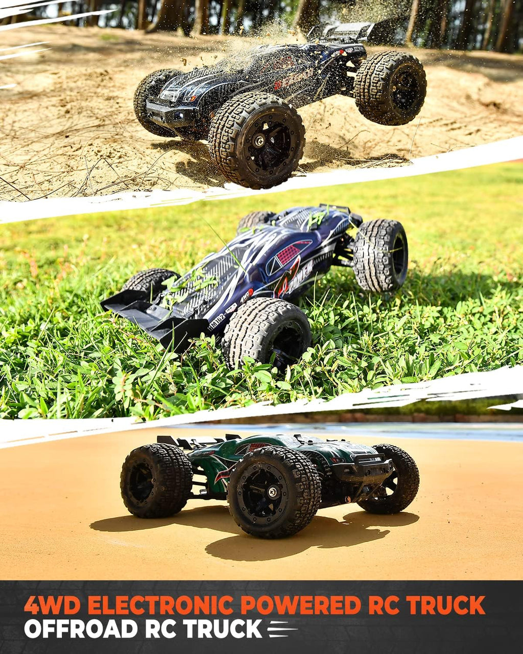 1:16 Scale 4WD Remote Control Monster Truck with 2 Rechargeable Batteries T490696