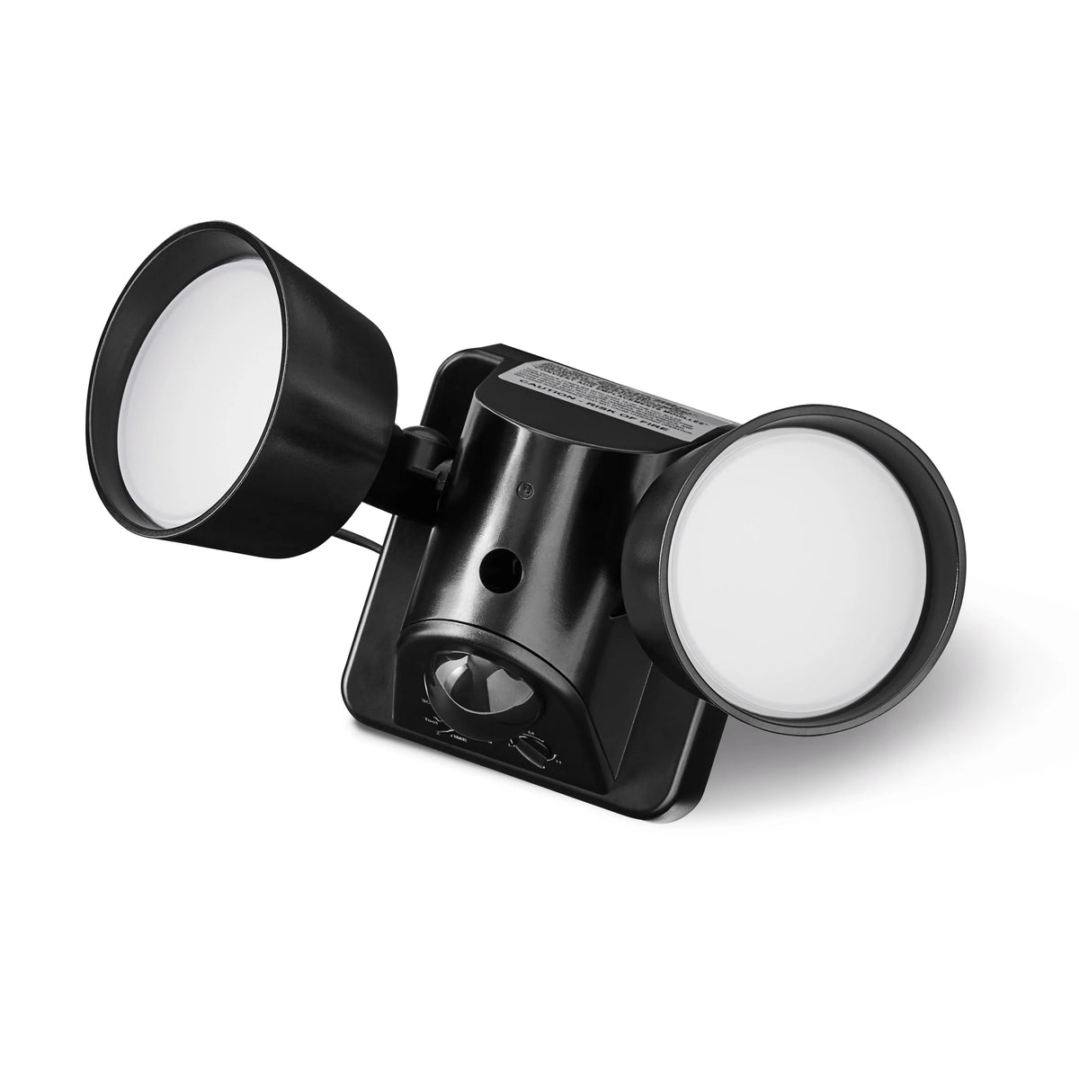 2-Head LED Motion Sensing Outdoor Security Light, Black, 2500 Lumens K893