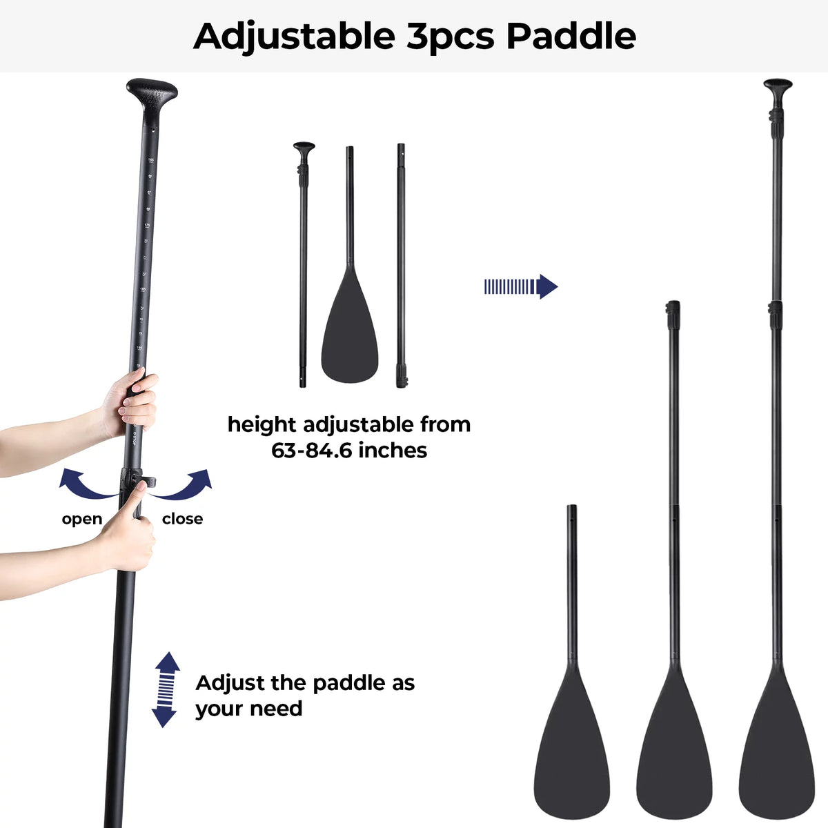 11FT Inflatable Stand Up Paddle Board with Paddle and Hand Pump L43757