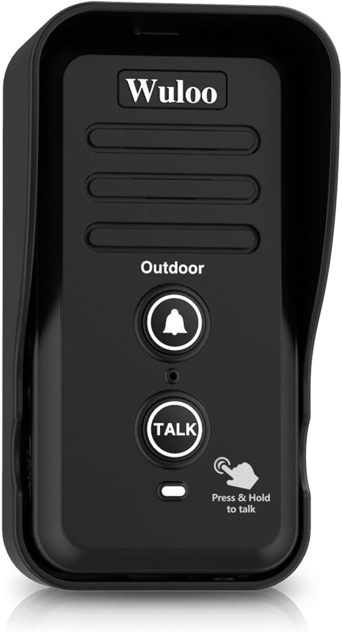 Wireless Intercom Doorbell Waterproof Rechargeable Battery Black J8014