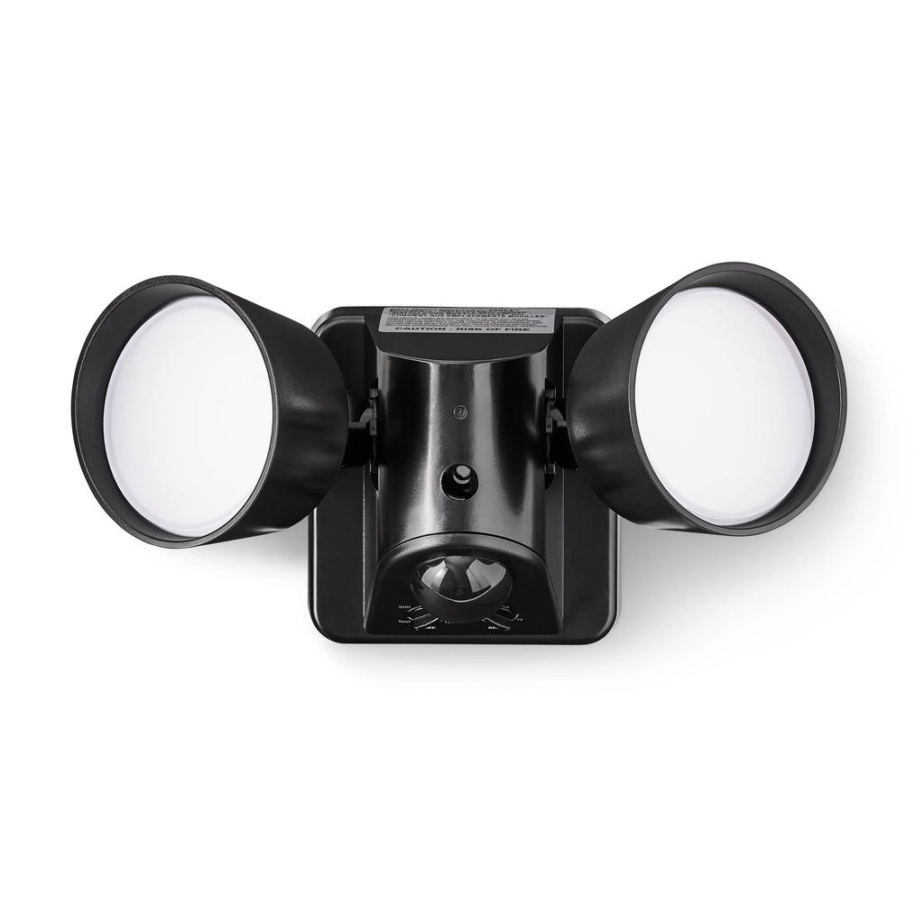 2-Head LED Motion Sensing Outdoor Security Light, Black, 2500 Lumens K893