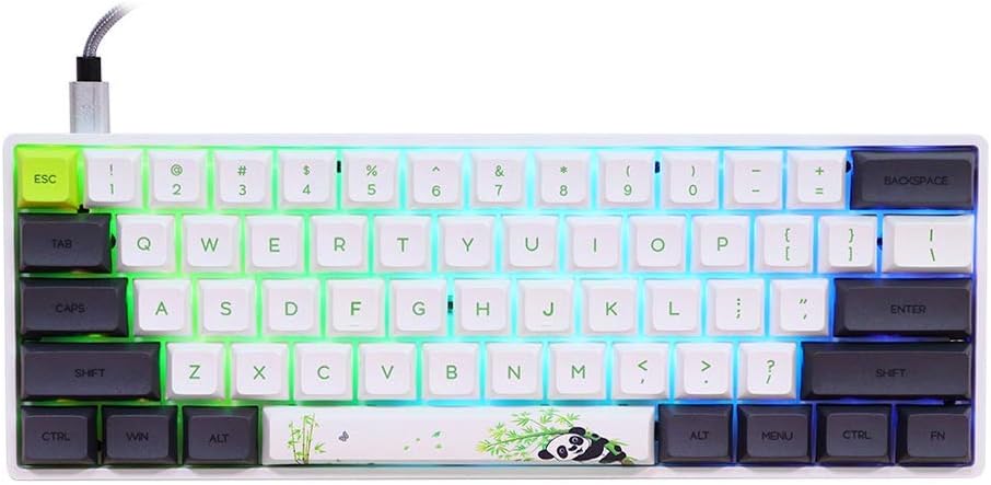 61 Keys Hot Swappable Programmable Mechanical Wired Keyboard Q98858