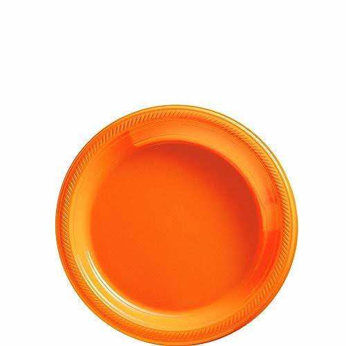 Orange Plastic Tableware Kit for 50 Guests J4222