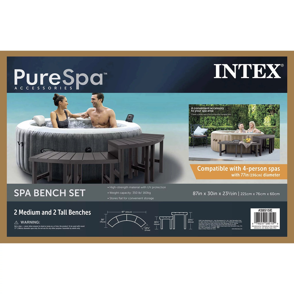 2 Medium and 2 Tall PureSpa Benches O69384
