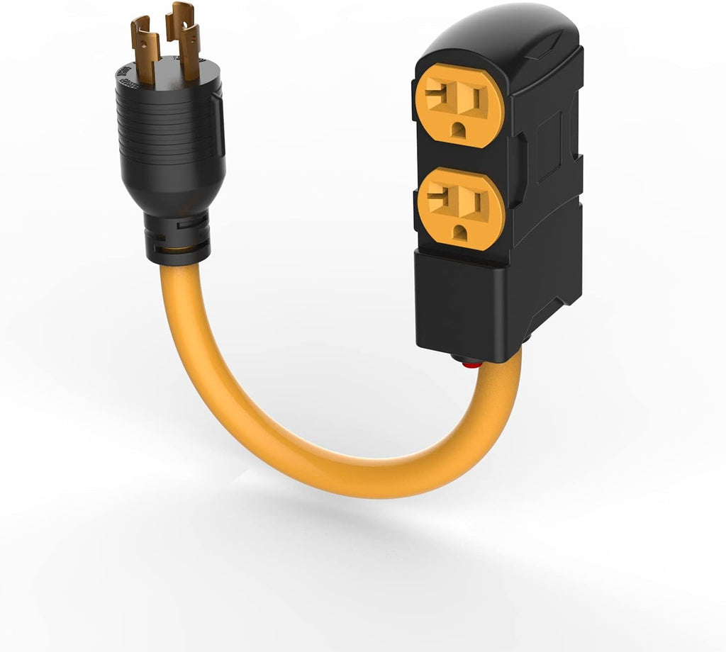 1.5Ft 30Amp Generator Cord with Surge Protector Breaker R90675