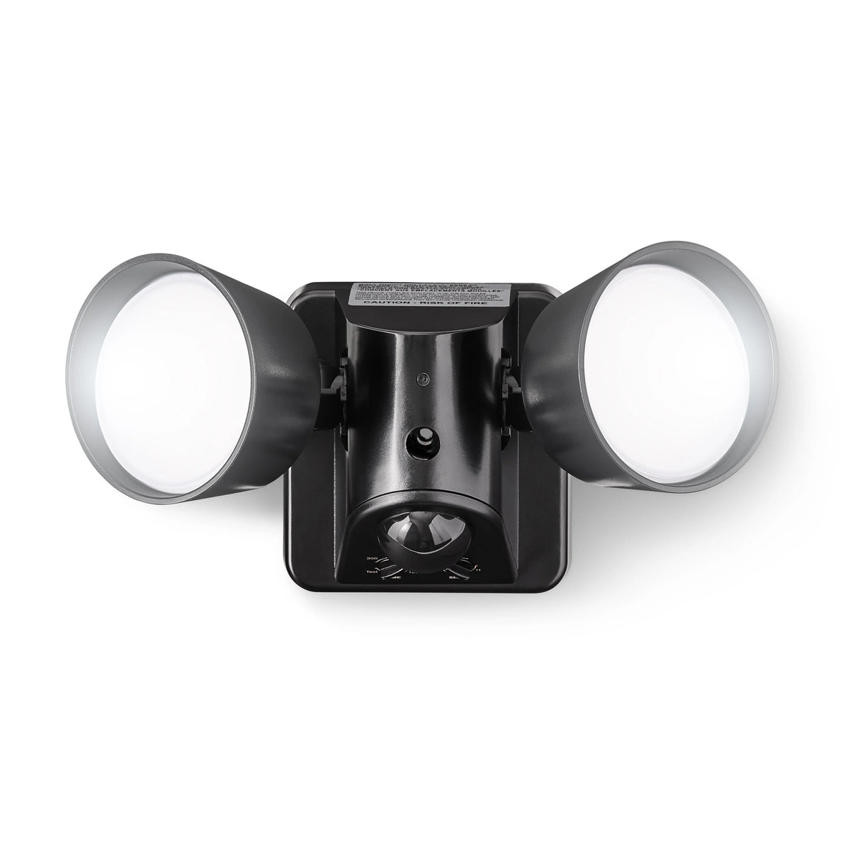 2-Head LED Motion Sensing Outdoor Security Light, Black, 2500 Lumens K893