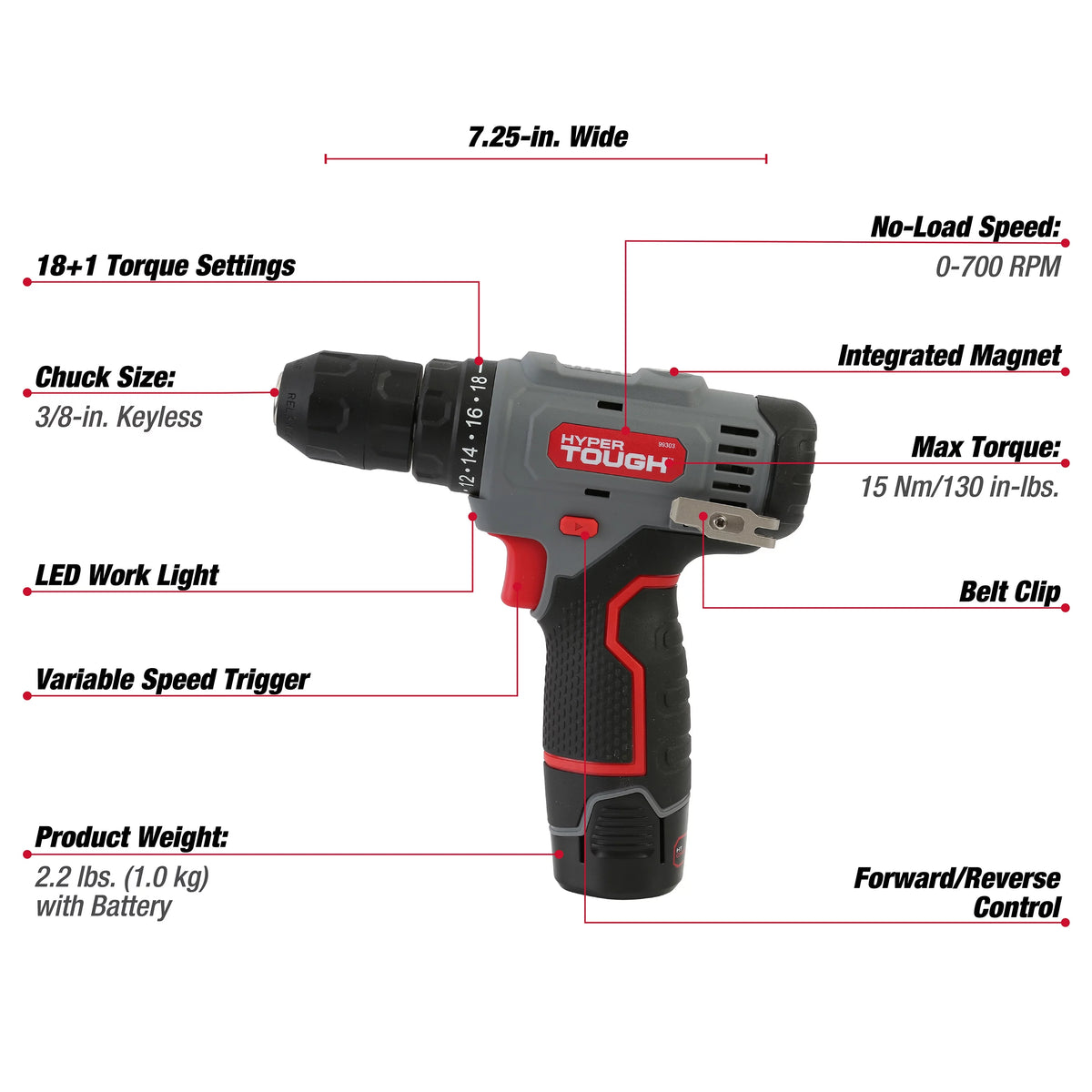 12V Max Lithium-Ion Cordless 3/8-inch Drill Driver Y328