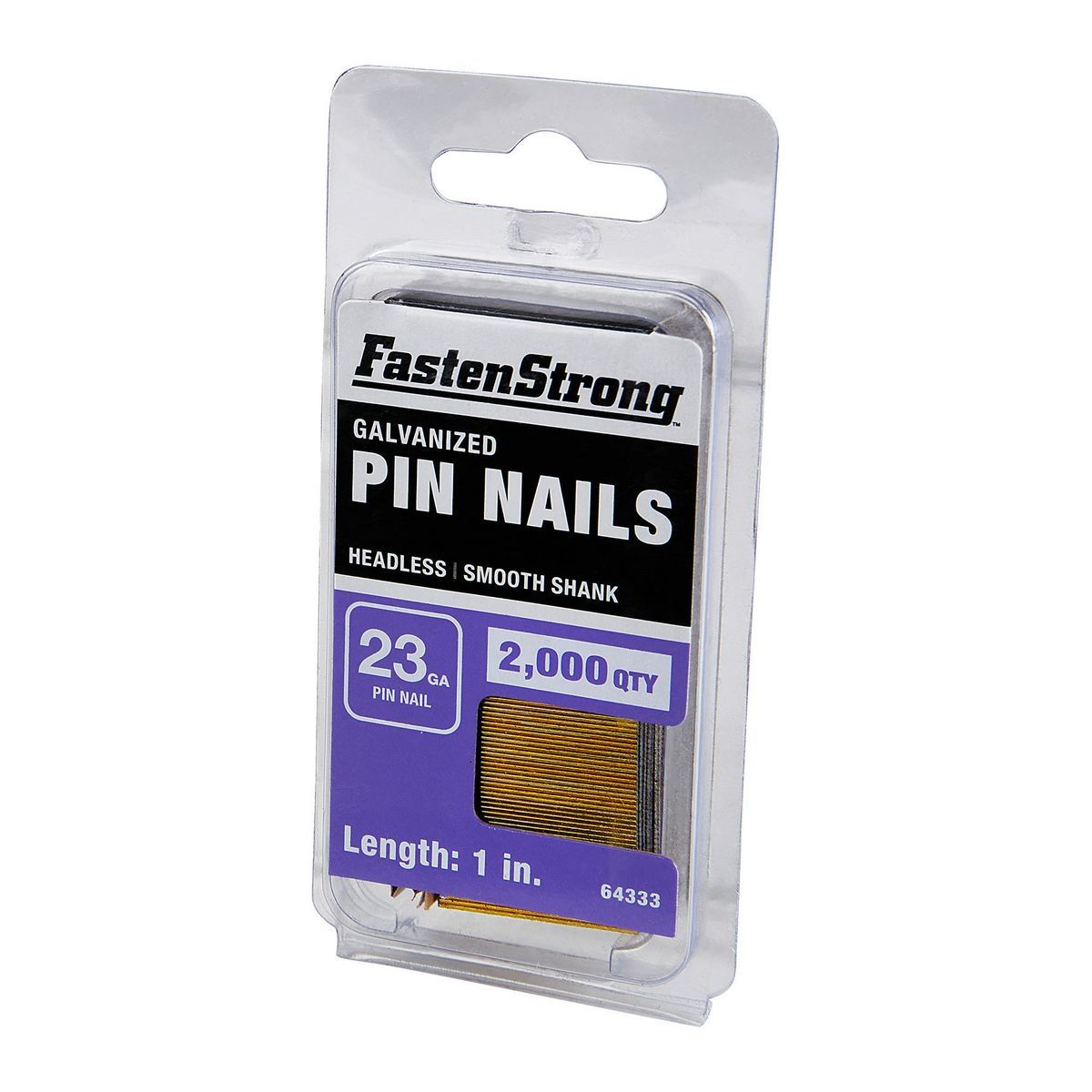 1 in. 23 GA Galvanized Pin Nails, 2000 Piece L29055