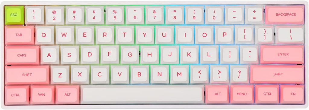 61 Keys Hot Swappable Programmable Mechanical Wired Keyboard Q98858