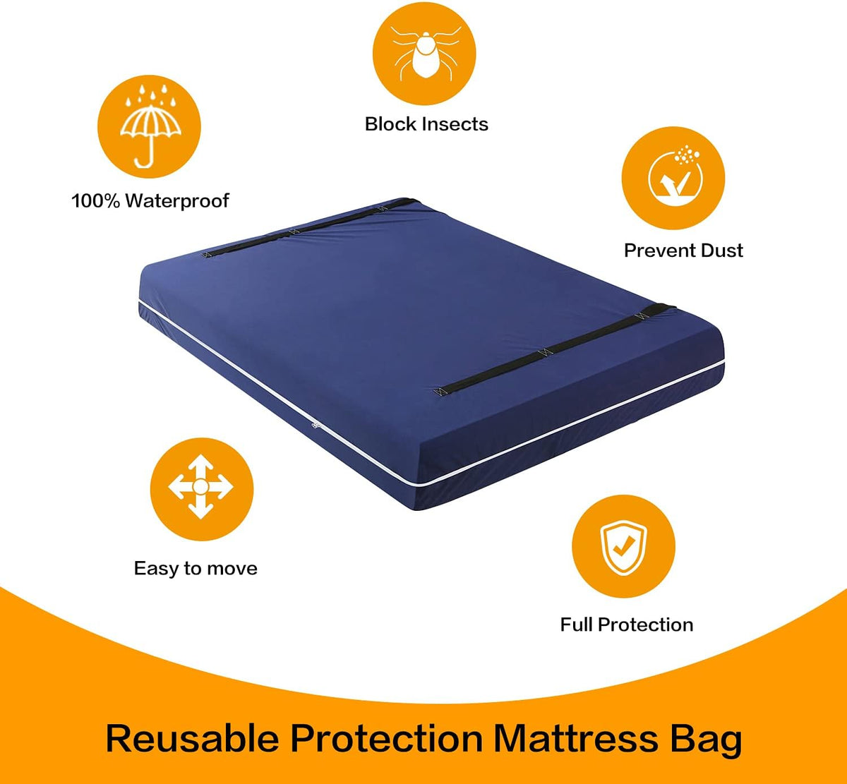 Queen Mattress Bag with Handles and Zipper E381863