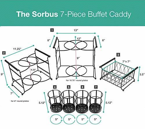 7-Piece Stackable Buffet Caddy Set Z4430