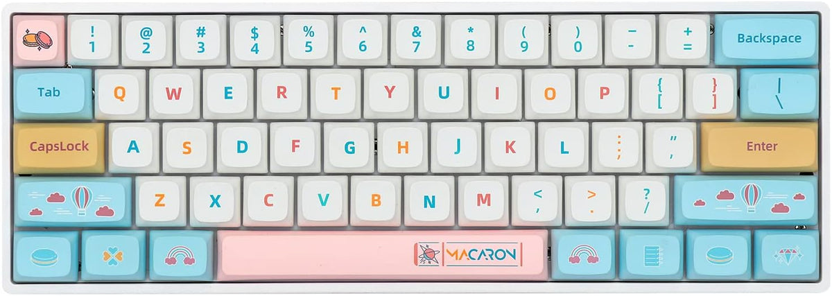 61 Keys Hot Swappable Programmable Mechanical Wired Keyboard Q98858