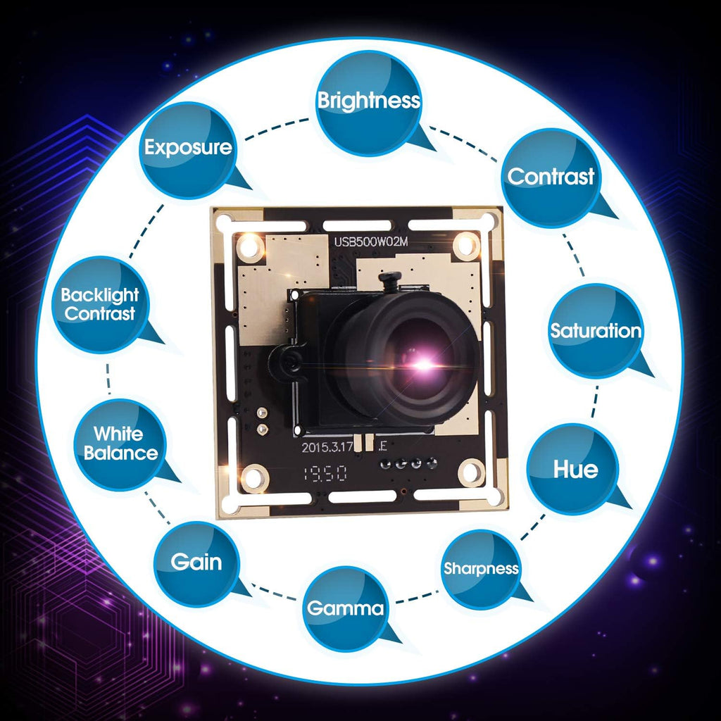 5 Megapixel USB Camera Module with CMOS OV5640 Sensor 3.6mm Lens U834836