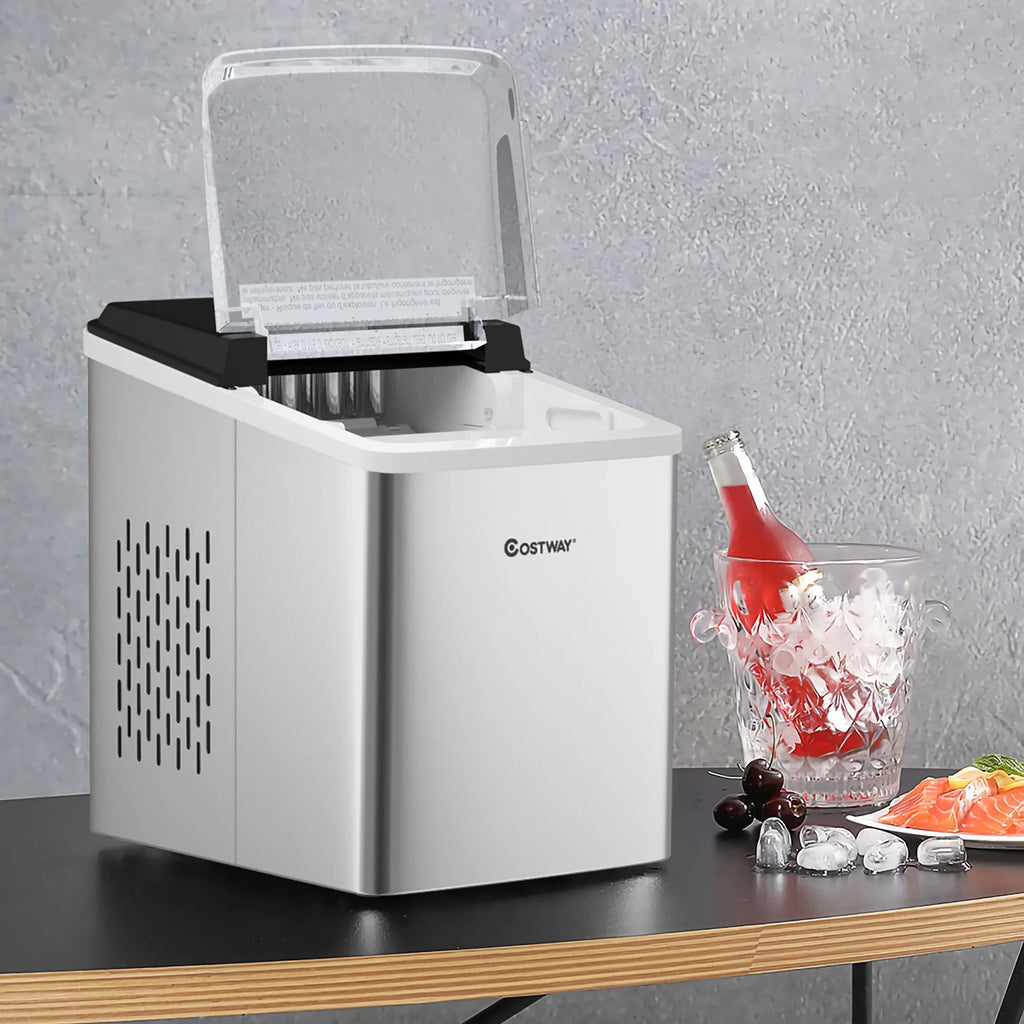 Stainless Steel Countertop Ice Maker 26Lbs/24H F676604