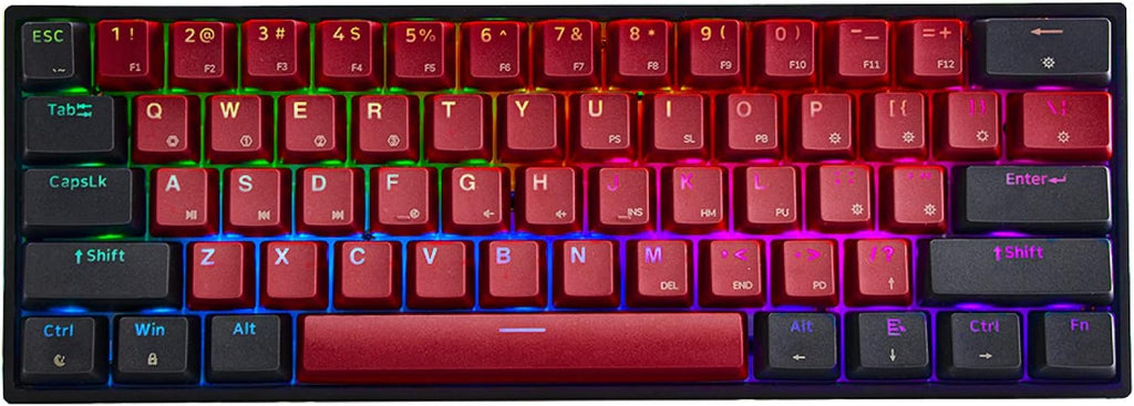 61 Keys Hot Swappable Programmable Mechanical Wired Keyboard Q98858