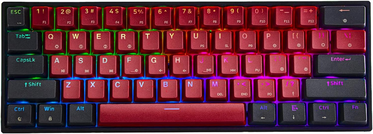 61 Keys Hot Swappable Programmable Mechanical Wired Keyboard Q98858