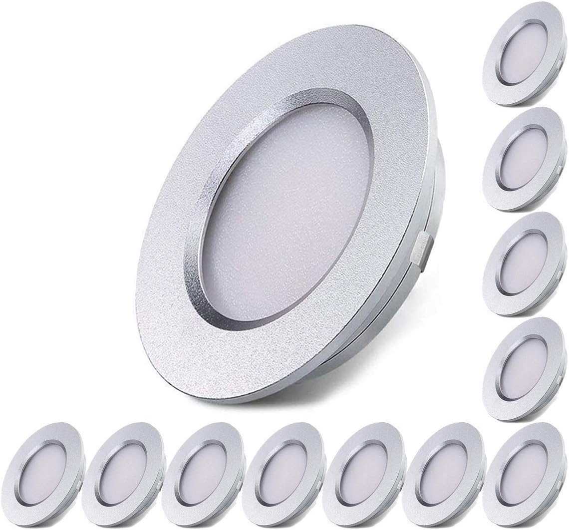 12V Waterproof Ultra-Thin LED Ceiling Light 3000K Warm White 12 Pack I831009