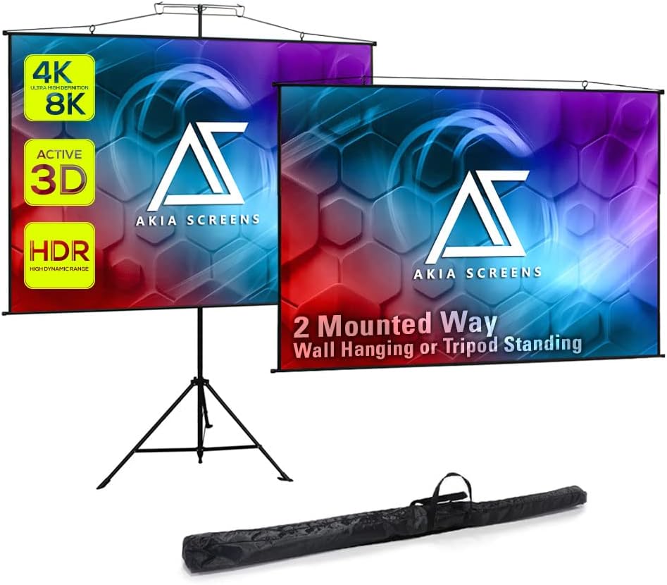 110 inch Portable Projector Screen with Stand and Carry Bag P84487