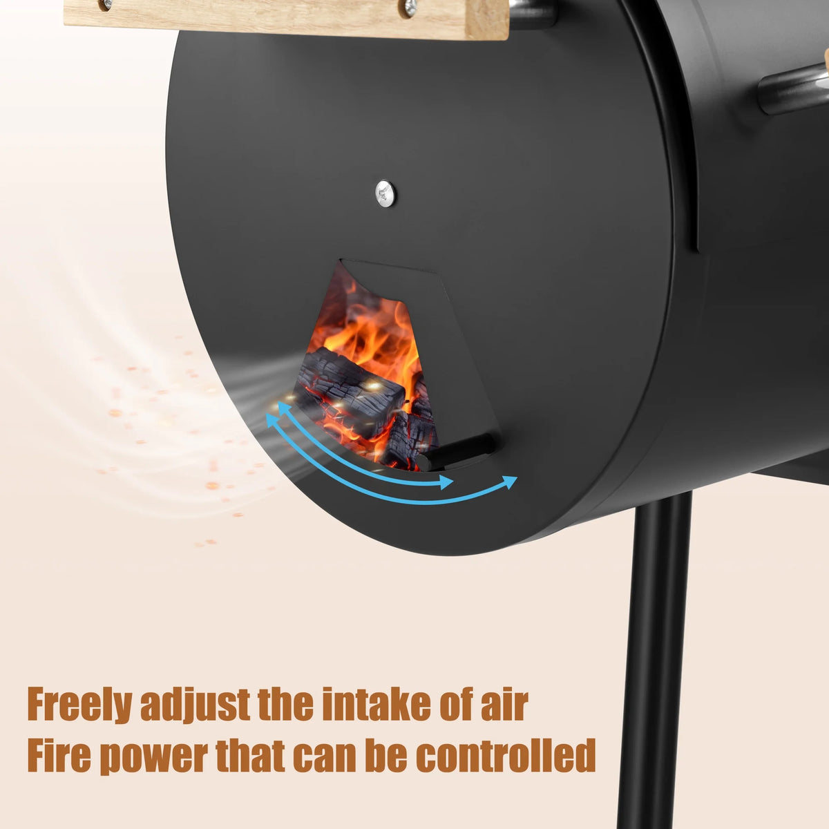 Charcoal Grill with Offset Smoker & Side Table Q794