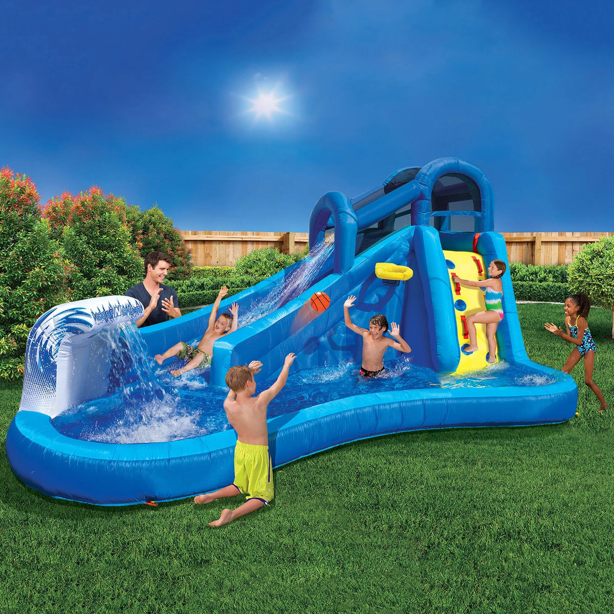 14 ft 5 in Inflatable Water Slide Splash Toy T290656