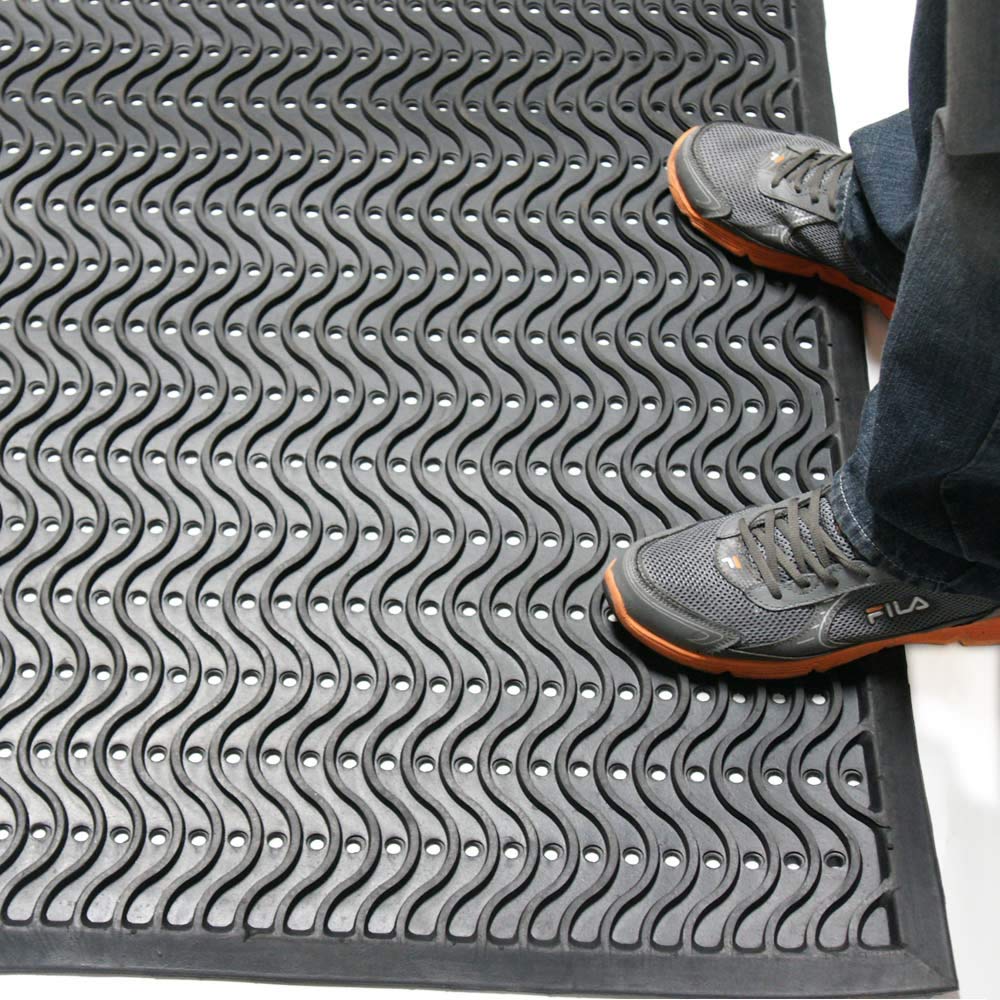 Black 3' x 5' Rubber Entrance Mats K66658