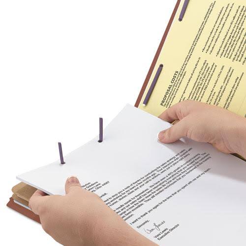 Red 6-Section Pressboard Classification Folders, 10/Box N80304