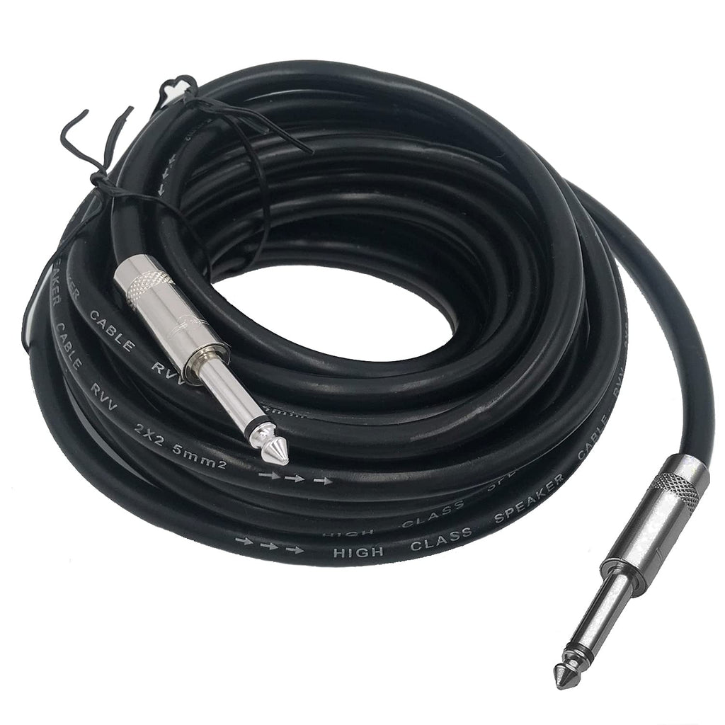 2 Pack 50ft 1/4 Inch to 1/4 Inch Male Speaker Cable B117