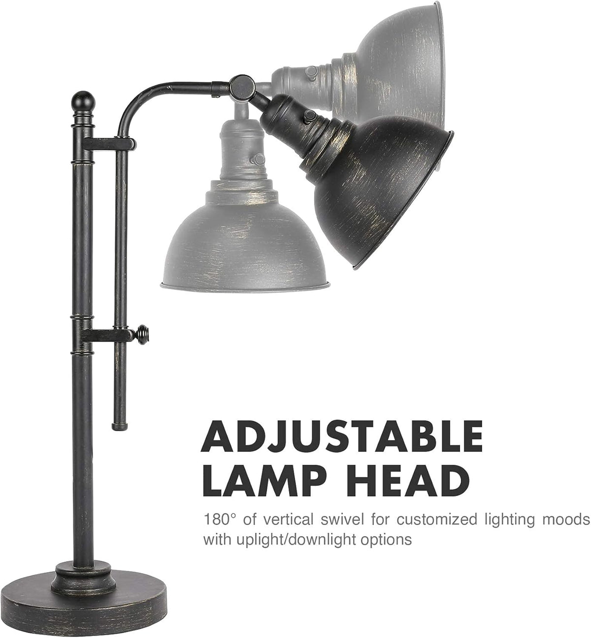 Black Adjustable Metal Desk Lamp A98707