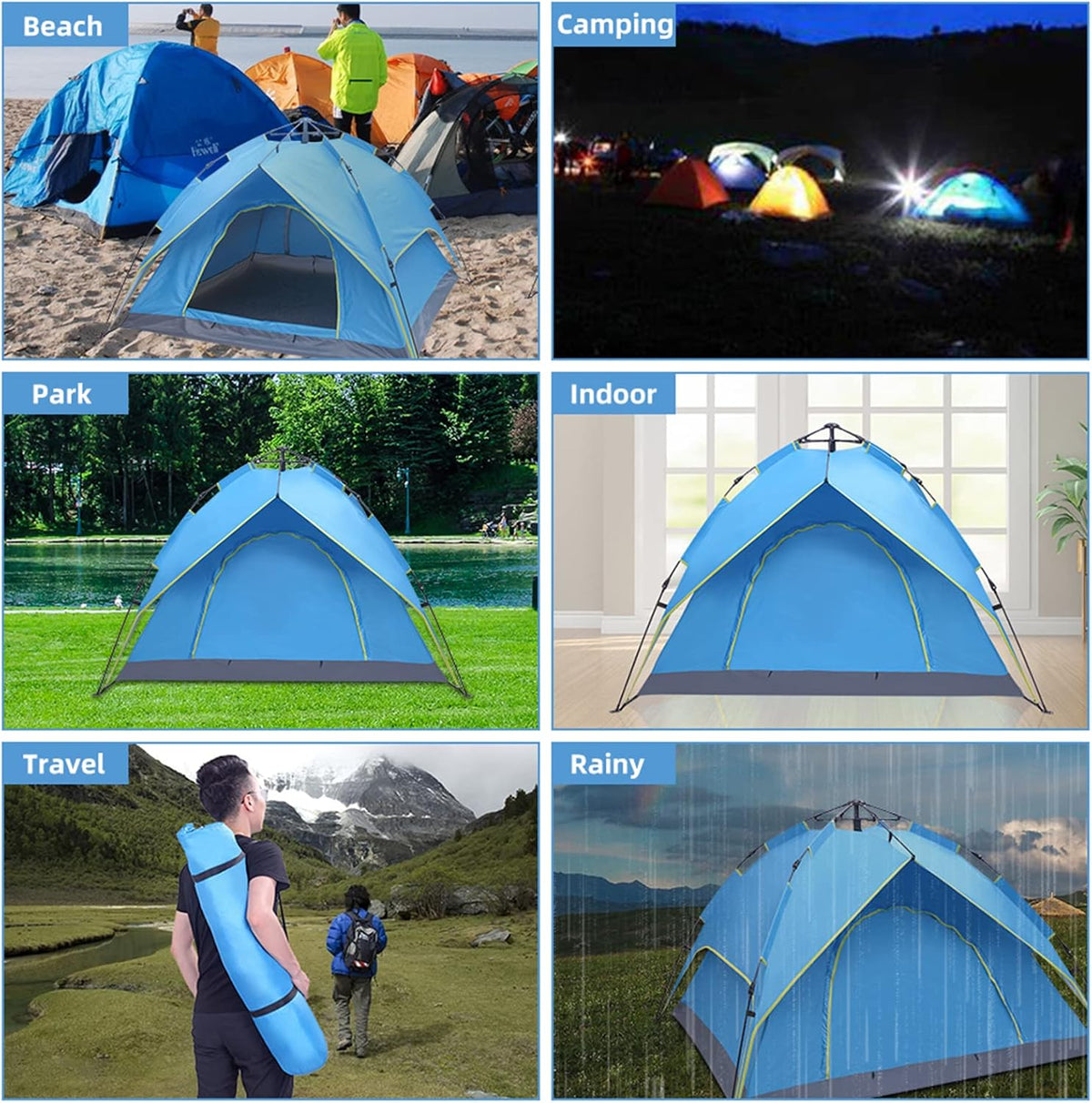 2-3 Person Waterproof Pop Up Camping Tent G6338