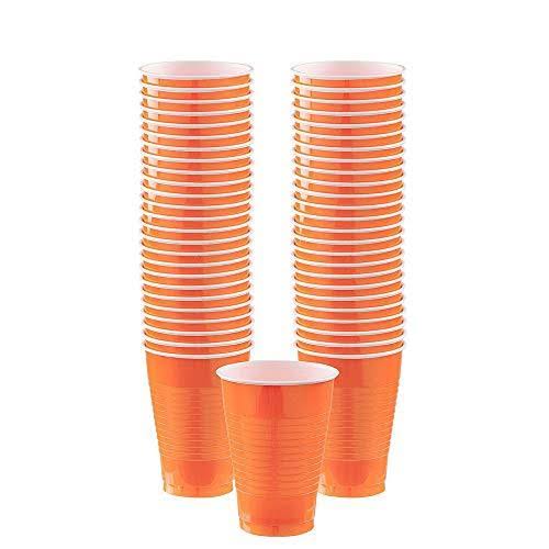 Orange Plastic Tableware Kit for 50 Guests J4222