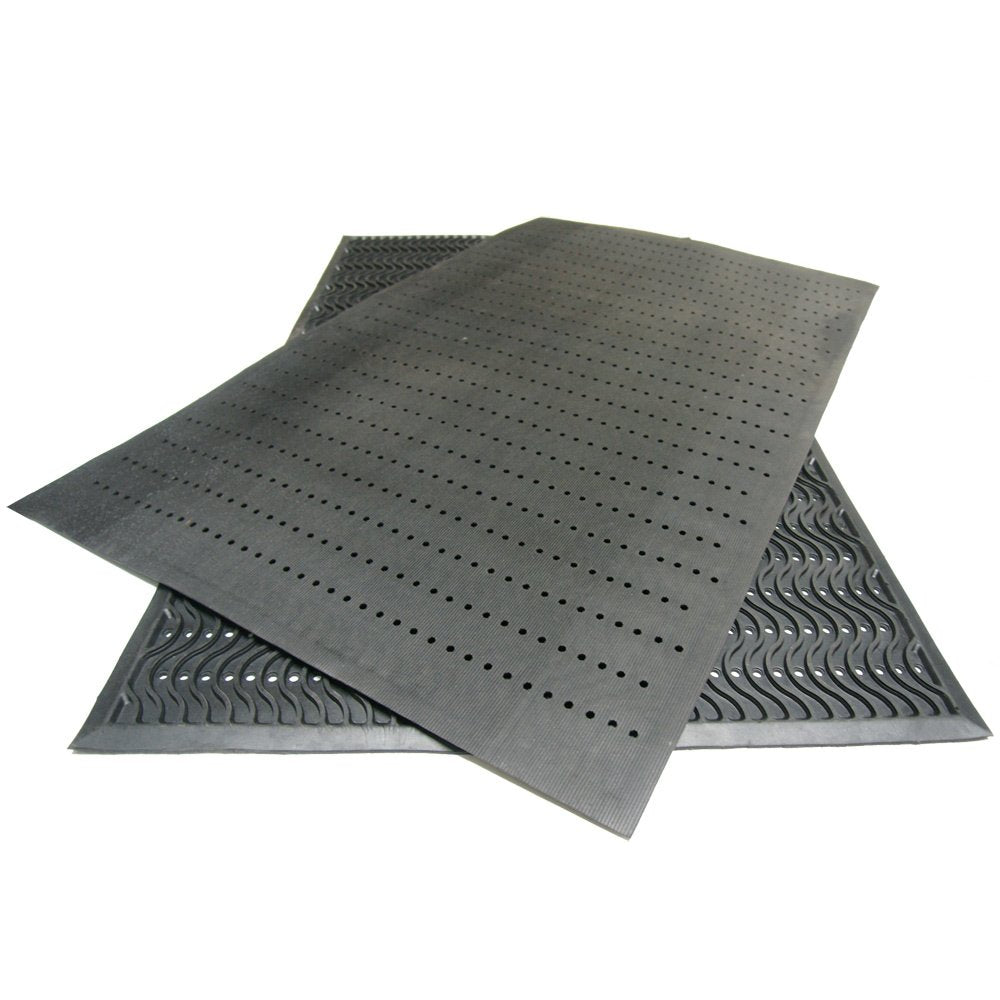Black 3' x 5' Rubber Entrance Mats K66658