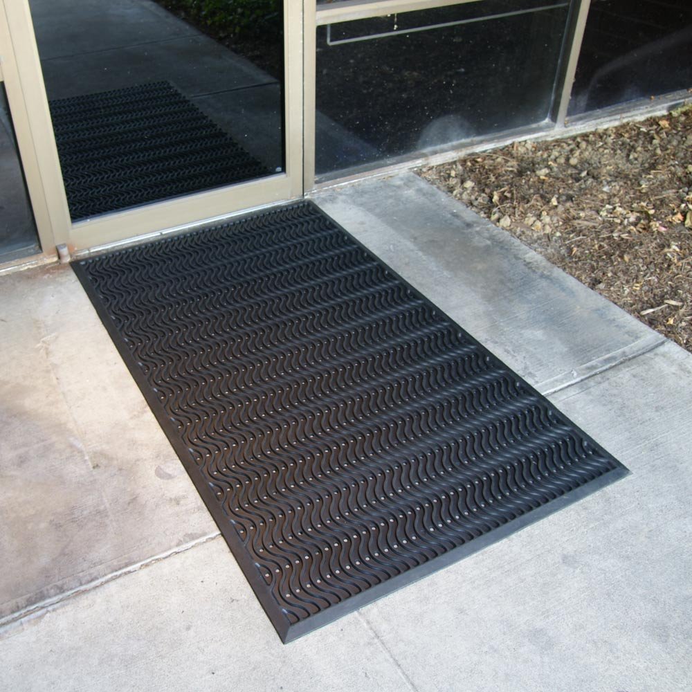 Black 3' x 5' Rubber Entrance Mats K66658