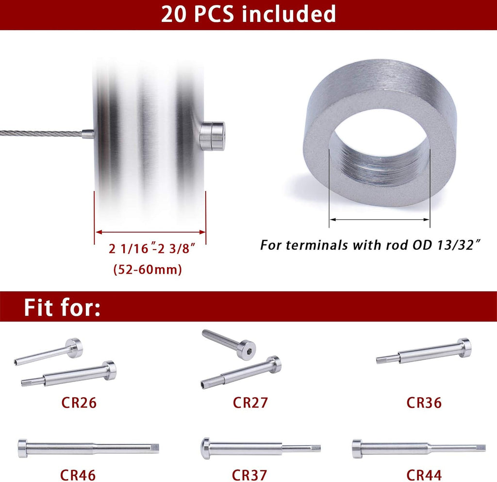 20 Pack Curved Washer for Round Cable Railing Post O47175