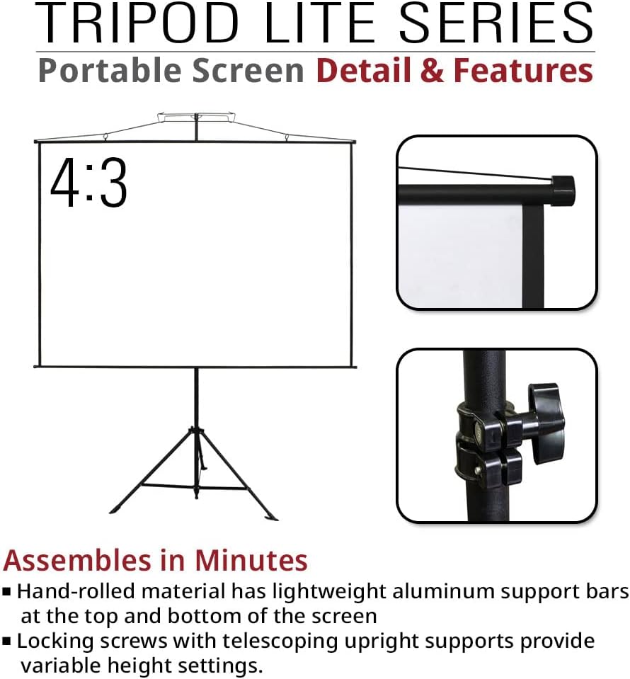 110 inch Portable Projector Screen with Stand and Carry Bag P84487