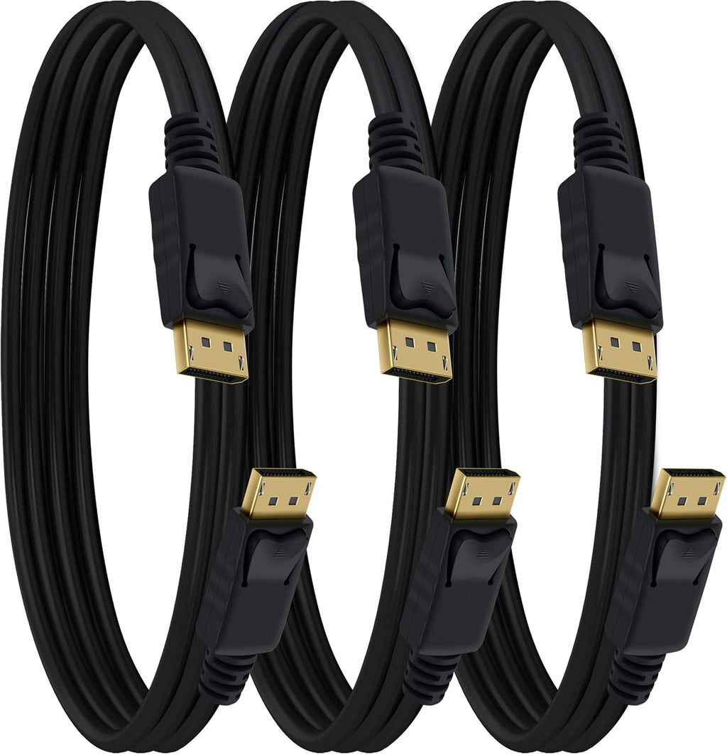 10-Pack Gold Plated DisplayPort to DisplayPort Cable 10 Feet Black P771