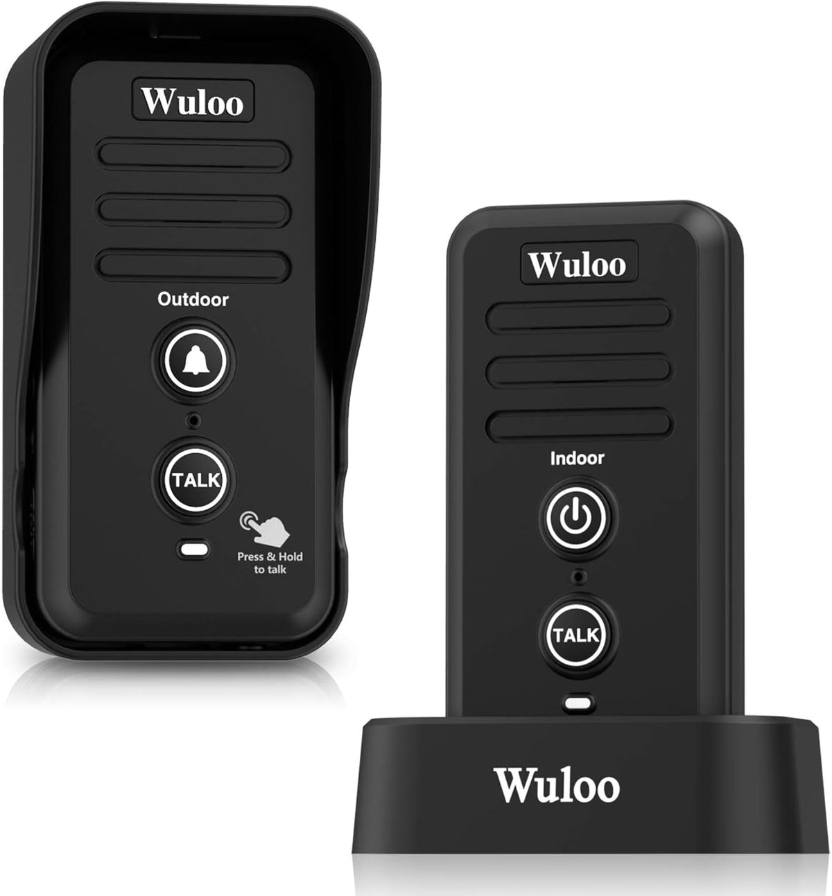 Wireless Intercom Doorbell Waterproof Rechargeable Battery Black J8014