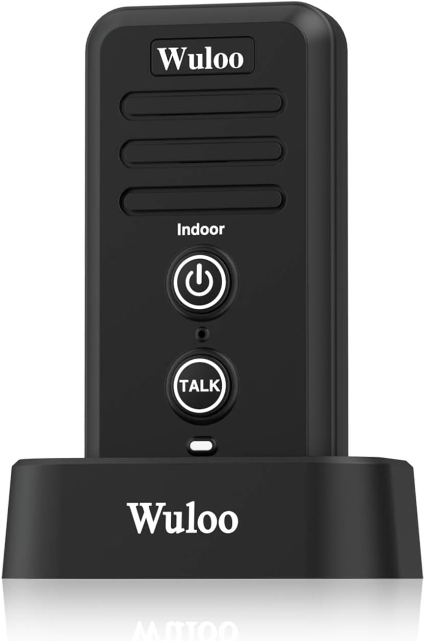 Wireless Intercom Doorbell Waterproof Rechargeable Battery Black J8014