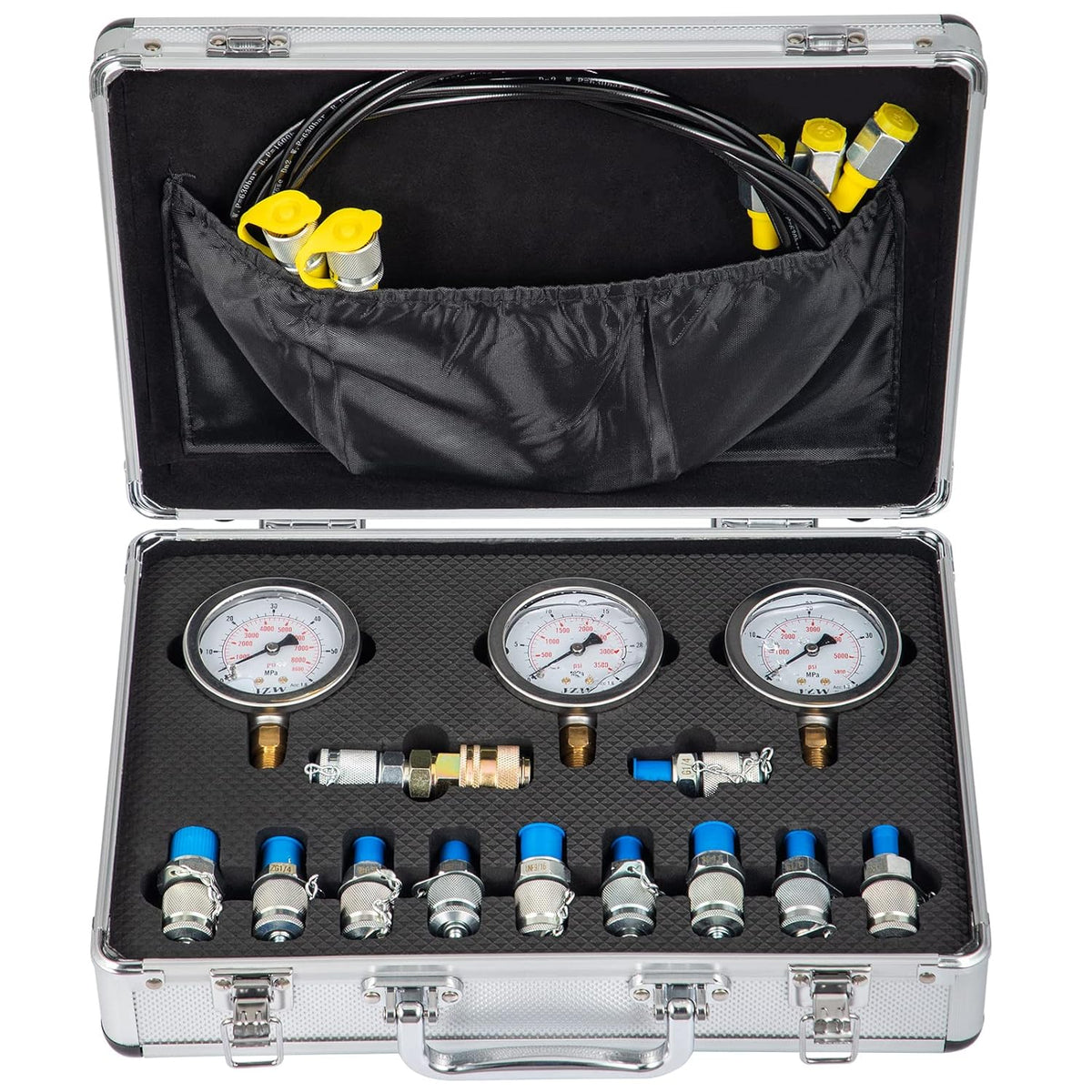 Hydraulic Pressure Test Kit 25/40/60Mpa 9 Couplings F32857