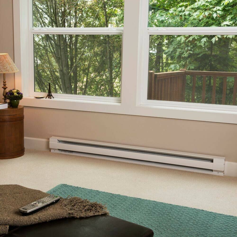 2000W 240V 8 Foot White Electric Baseboard Heater I7998