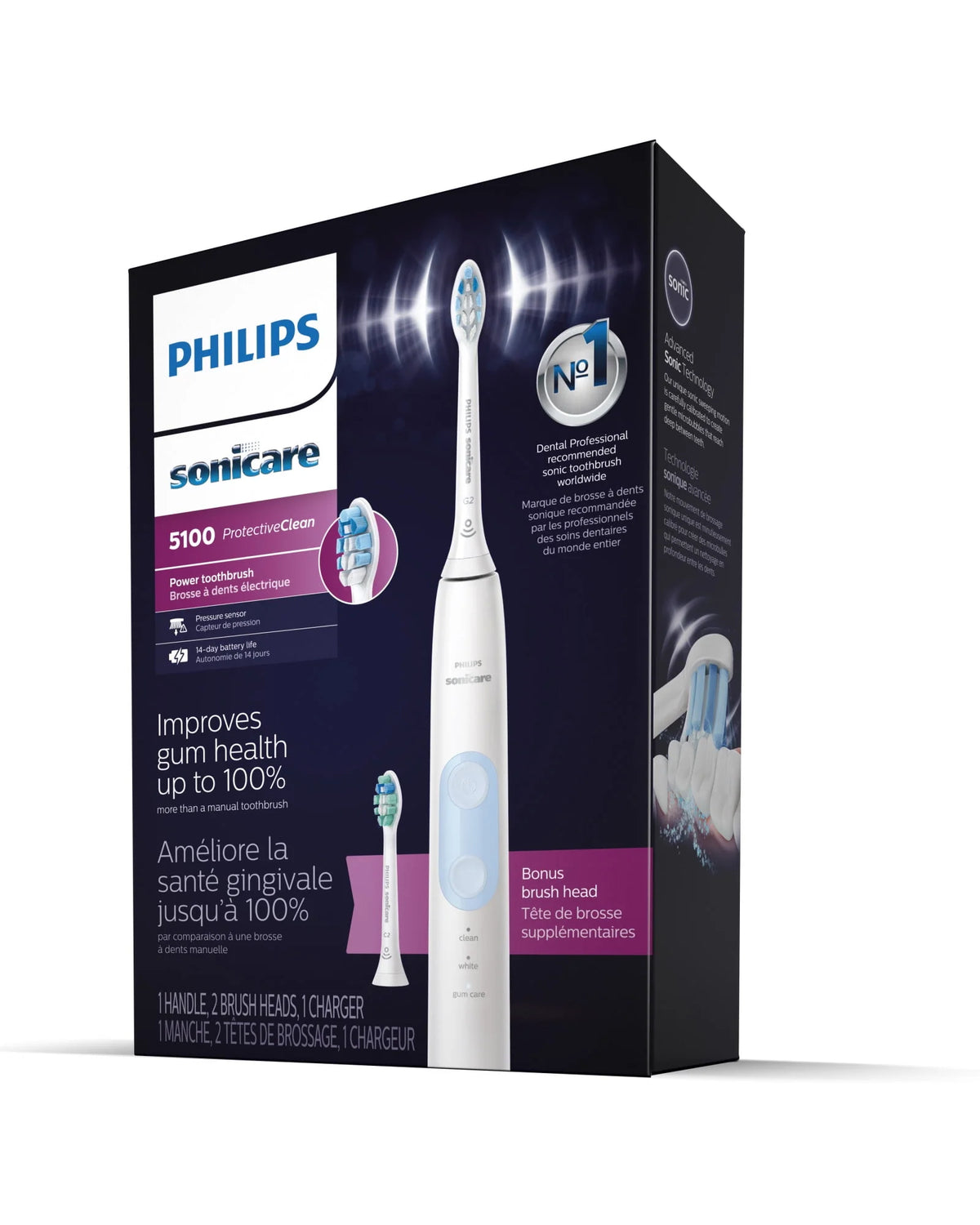 Rechargeable Electric Toothbrush with Pressure Sensor A7597