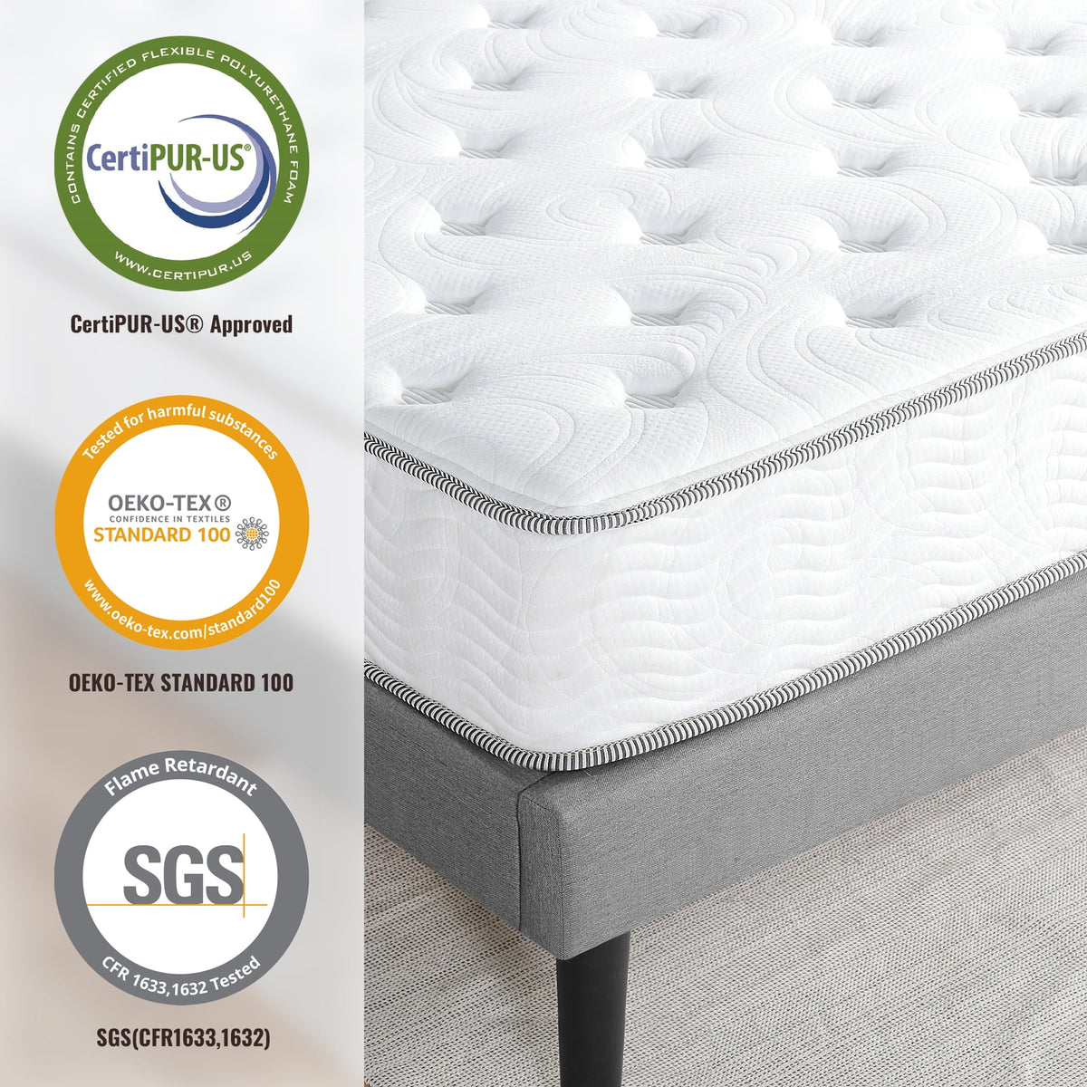 10'' Plush Hybrid Twin Mattress B5051