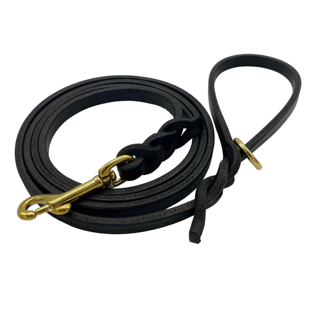 6 FT Braided Leather Dog Leash K599449
