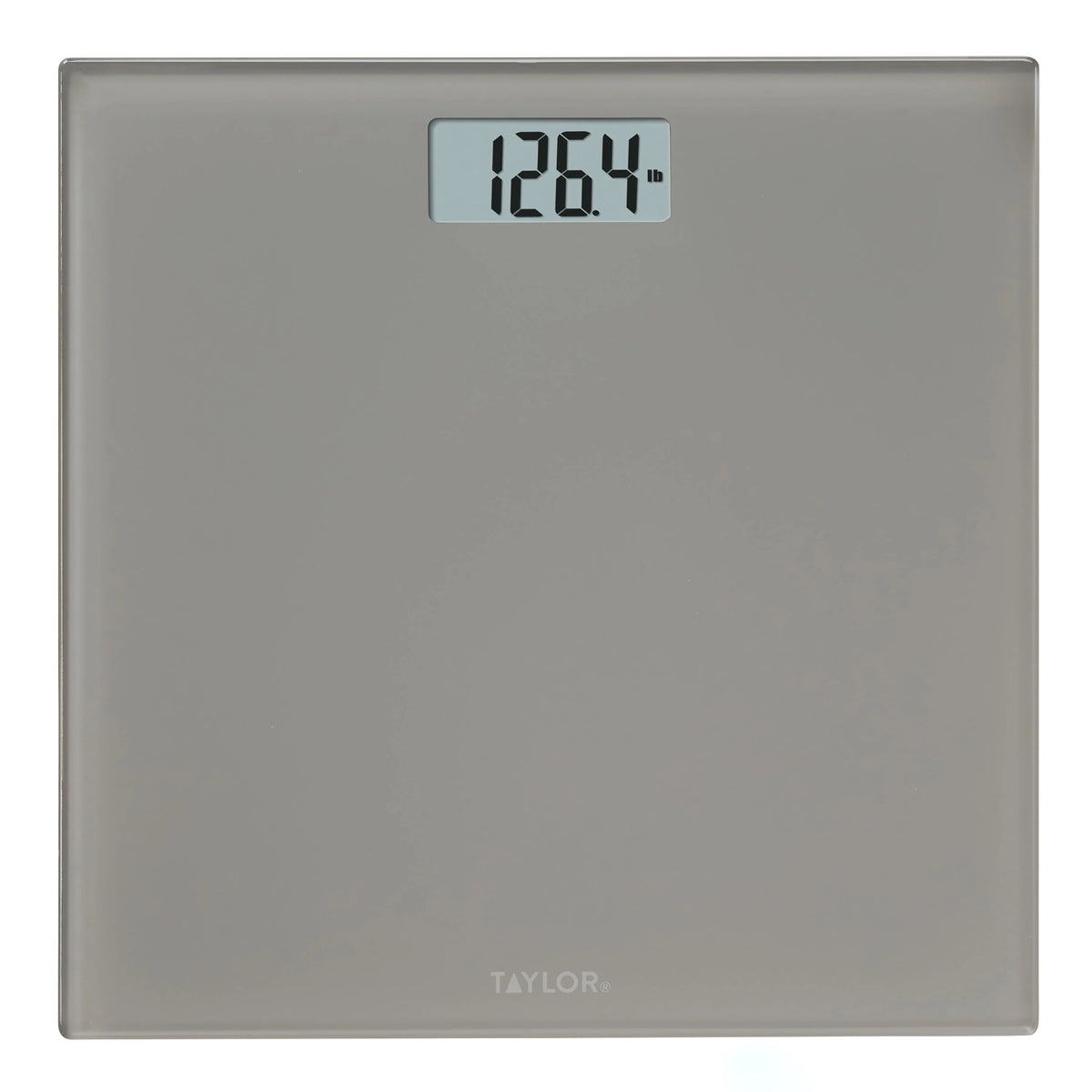 Gray Glass Digital Bathroom Scale 350lb Capacity L274977
