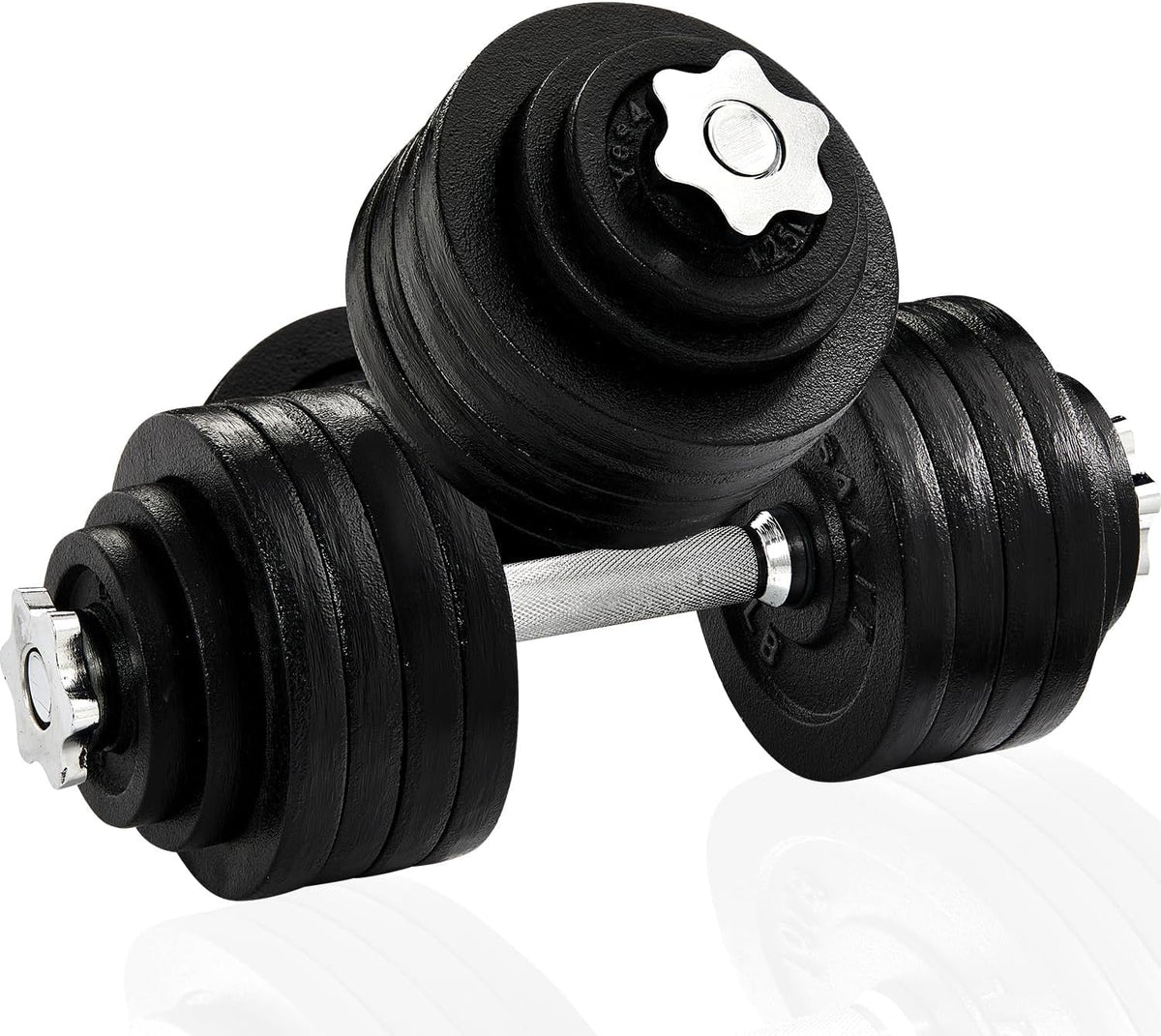 105 lbs Adjustable Cast Iron Dumbbell Set Y530