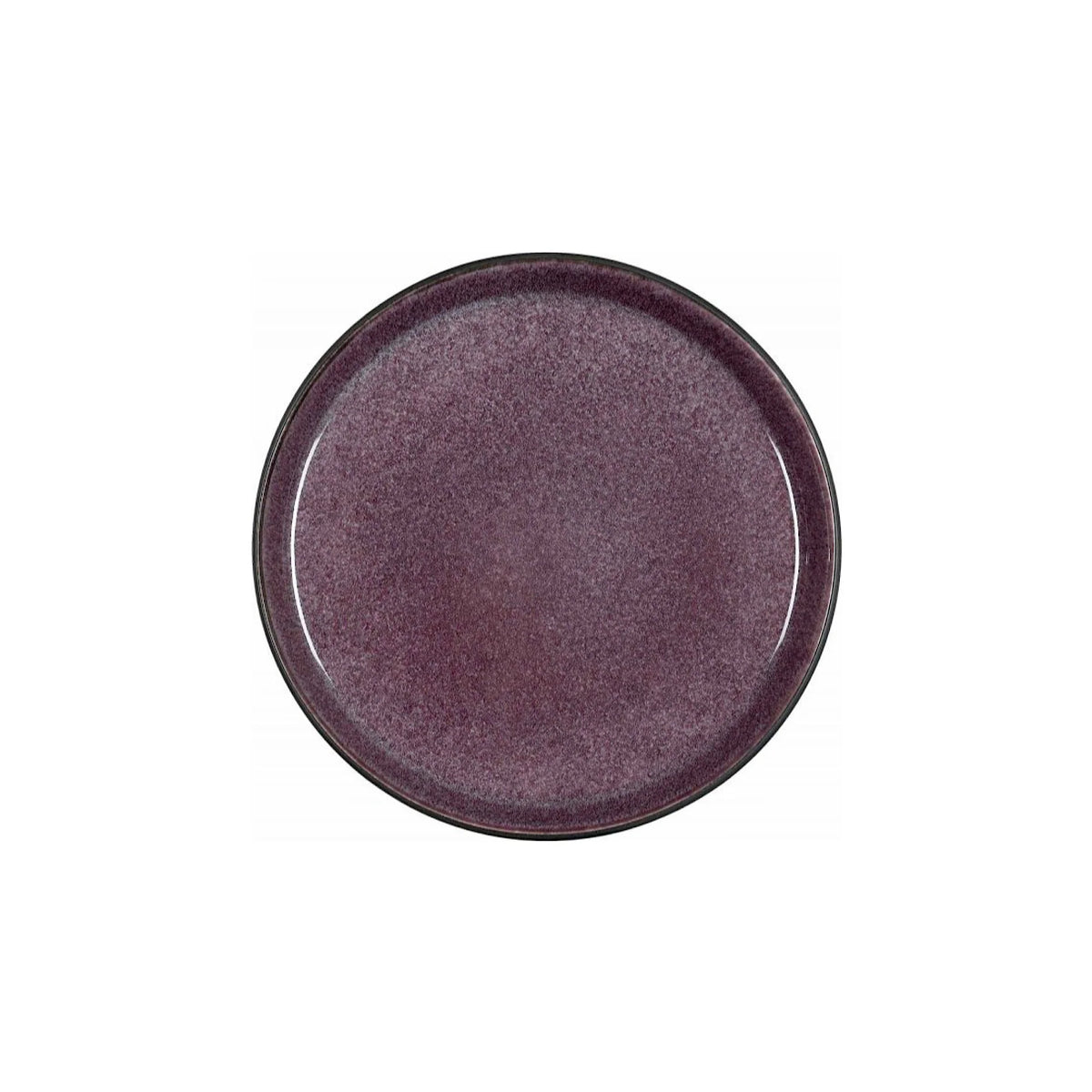 Black Lilac Stoneware Plate Q167