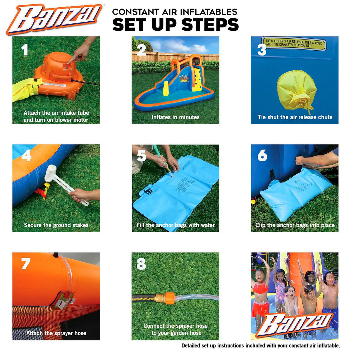 14 ft 5 in Inflatable Water Slide Splash Toy T290656