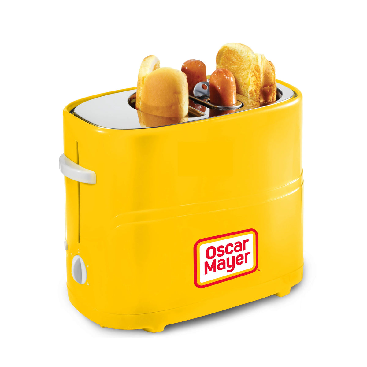 2 Slot Hot Dog and Bun Toaster with Mini Tongs Y85217