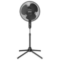 16 3-Speed Oscillating Pedestal Fan with Folding Base, Adjustable Height and Tilt, Black P512